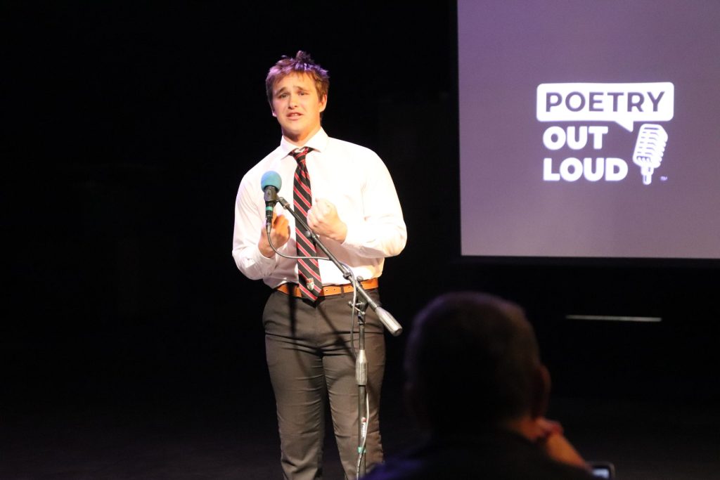Poetry Out Loud | Sam Hazen ’28 brought the written word to life at the Arizona Poetry Out Loud State Finals in Tucson this March. Reciting classic works by Walt Whitman, Paul Laurence Dunbar, and Sara Teasdale, Sam earned a second-place finish in a competitive field of performers from across the state.