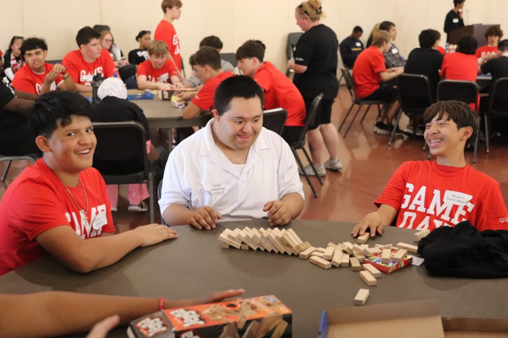 Game Day | Every year, Brophy freshmen welcomed athletes from Special Olympics Arizona for Game Day. Organized by the Office of Faith and Justice, the event brings students together in teams led by upperclassmen, pairing each group with athletes for a day filled with sports, games, dancing, and more.While previous Game Days were half a day long, this year the event lasted a whole school day due to positive response from freshmen.